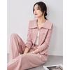 TERRE BLEUE Women's Casual Lapel Cardigan & Wide-Leg Pants Set