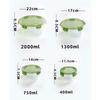 Plastic Refrigerator Storage Containers with Airtight Lids Fits Containers Suitable for Lunch Box, Bento Box, Fruits, Vegetables, Meat, Eggs Organizer