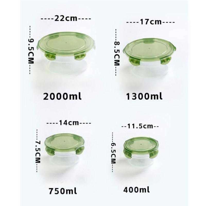 Plastic Refrigerator Storage Containers with Airtight Lids Fits Containers Suitable for Lunch Box, Bento Box, Fruits, Vegetables, Meat, Eggs Organizer