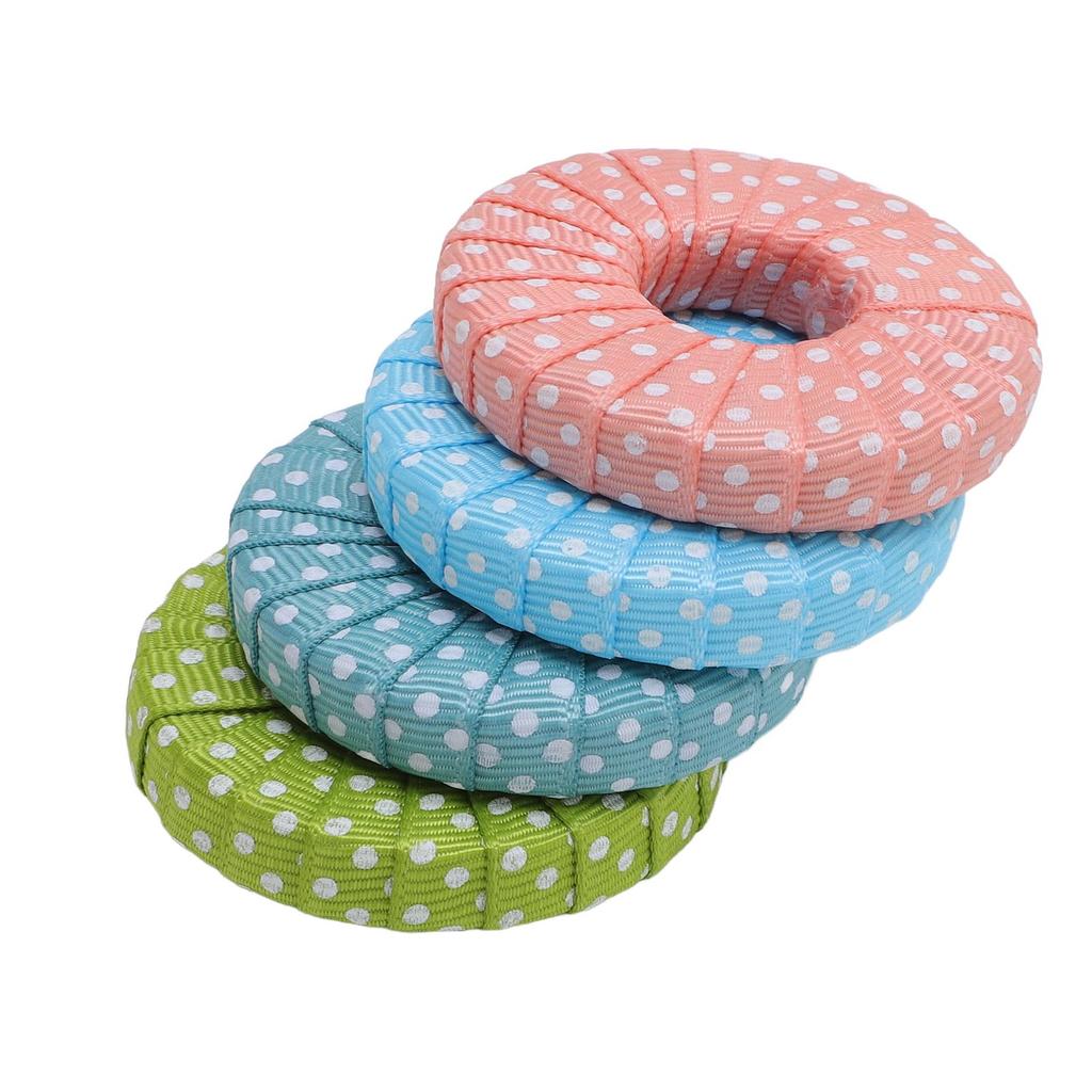 4Pcs Fabric Weight Dot Pattern Round Paperweight for Writing Drawing Sewing Accessories Light Color
