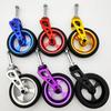 A Pair of Sports Wheelchair Front Wheels and Forks, 5inch Wheels, Made of Aluminum Alloy with Pu Wheels, High-Speed and Silent