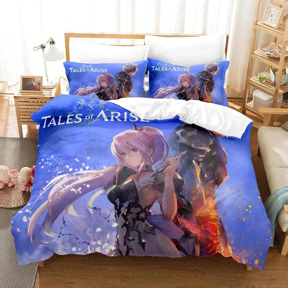Hot Game Tales Of Arise Bedding Set Modern Printed Bed Set With Pillowcase Duvet Cover Soft Single Double Queen Super King Size
