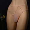 Sissy Pouch Panties Sexy Diamonds T-Back Thongs Men'S Bullets Separated Underwear Hollow Out Low Rise G-String Gay Male Lingerie