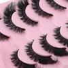 7 Pairs Of Long End-Of-Eye False Eyelashes, Thick Fox Eye, Cat Eye Eyelashes.