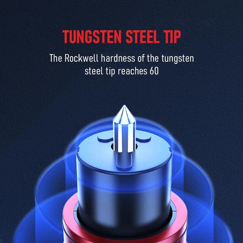 Bezpečnostní kladívko do auta Rozbíječ oken auta Nouzové kladívko Řezač bezpečnostních pásů Nůž Nástroj do auta Kladivo pro záchranu života a únik Hliníková slitina