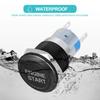 12V Waterproof Car Engine Start Push Button Switch Ignition Starter Silver Stainless Steel/Black Zinc Aluminium Alloy