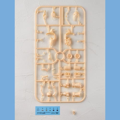 Kaiyodo ARTPLA Yurucamp Shima Rin and Bike Set 1/24 Anime Scale Unpainted Plastic Model Kit