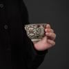 Sushi Ceramic Yongle Blue and White Gilt Silver Teacup