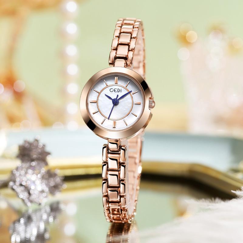 Niche Light Luxury Small Women'S Watch Junior High School Student Quartz Watch Women'S Simple Waterproof Alloy Watch