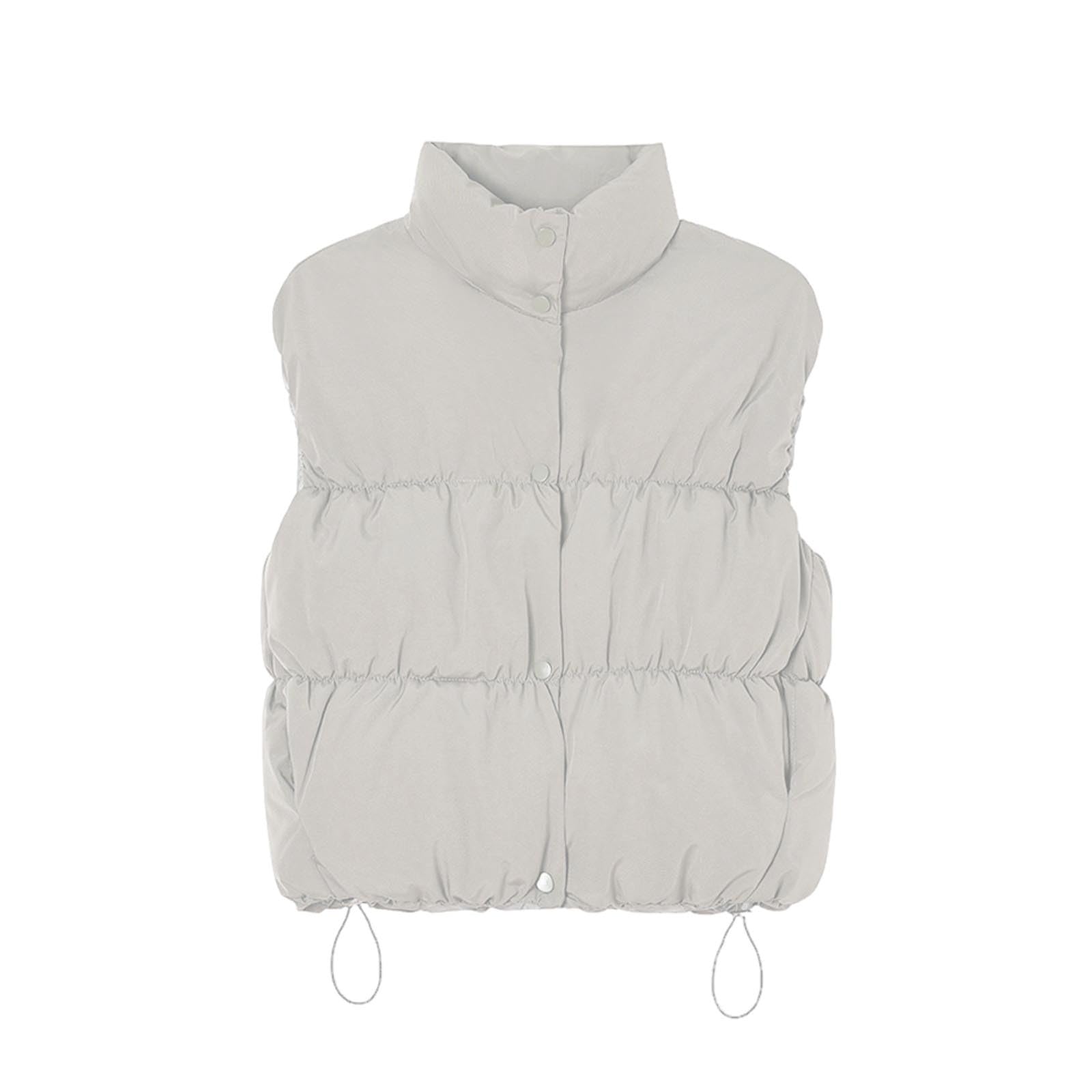 Women s Patchwork Sleeveless Lambswool Casual Versatile Warm Vest Jacket L бежевый