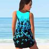 Women's Shoulder Strap Swimsuit Wizard Pattern Print Bikini Tankini Swimsuit