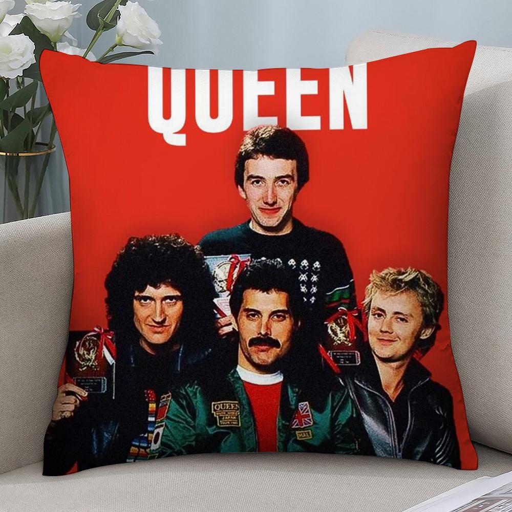 Rock Queen BandS Kissenbezug Kurzer Plüsch Sofa Dekorativ Geschenk Zuhause Doppelseitiger Druck Kissen