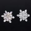 Engood 50Pcs Christmas Snowflake Crystal Rhinestone Button Embellishment DIY Hair Accessories Sewing Trim Embellishment Craft