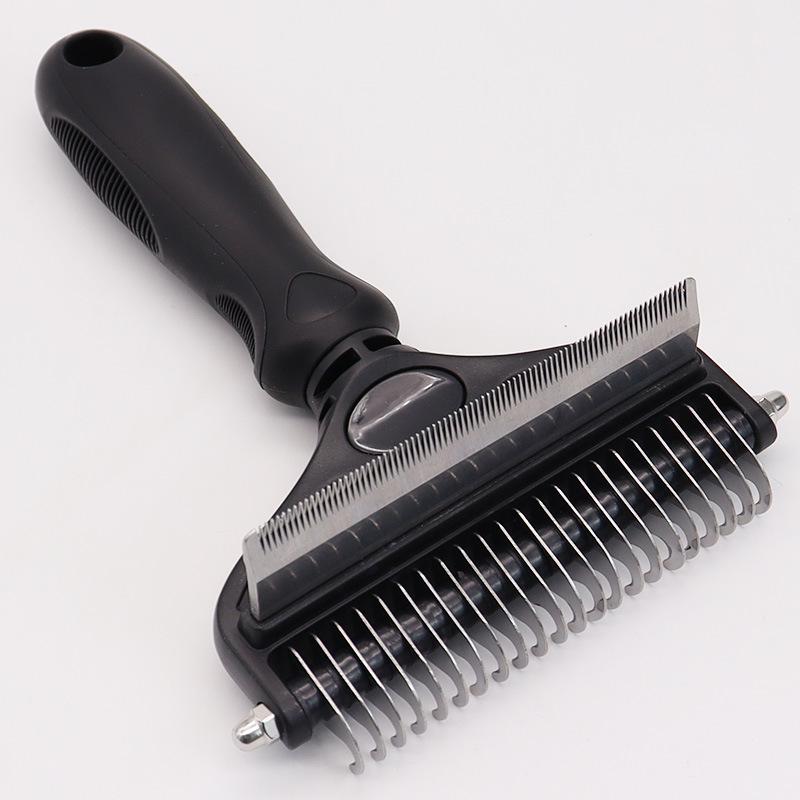 Dual-Headed Dog De-Shedding & Detangling Comb Tool