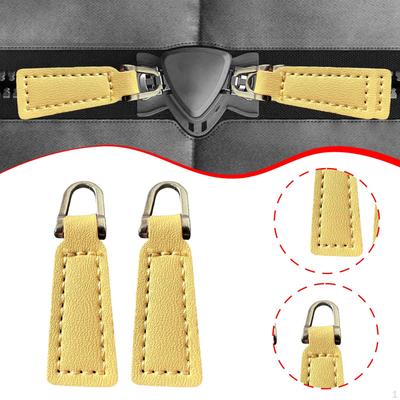 2Pcs Zipper Pulls Artificial Leather Repair Pull Strap Pullers Zip Puller Tag for Jacket Boot