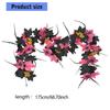 Flexible Artificial Maples Leaf Stem Halloween Decoration Black Silk Leaves for Fireplaces and Window Displays
