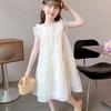 Children's Dress Summer Girls Embroidery Princess Dress Clothing Sleeveless Baby Kids Simple Style Fairy Dress