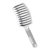 Soft Bristle Detangling Hair Brush Curved Design Anti Frizz Hair Comb  For Curly Wavy Straight Hair