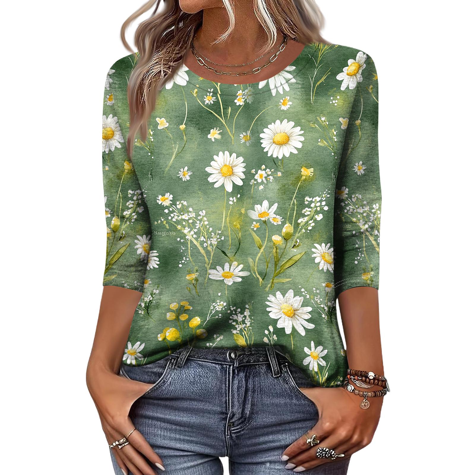 

Long Sleeve Shirts for Women Womens Long Sleeve Tops Long Sleeve Tops for Women Womens Long Sleeve T Shirts Casual Printed Crewneck M