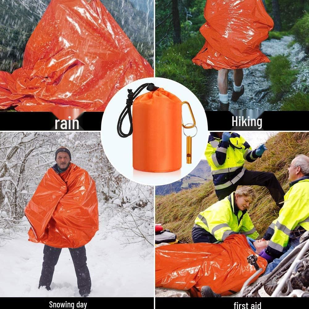 Multipurpose Outdoor Waterproof Insulated Sleeping Bag & Emergency Blanket for Hiking & Camping