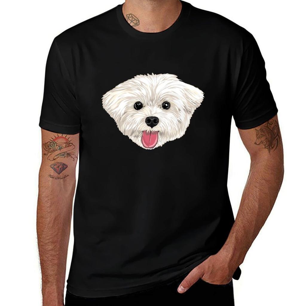 Maru the Maltese face only TShirt Halloween Casual TShirt