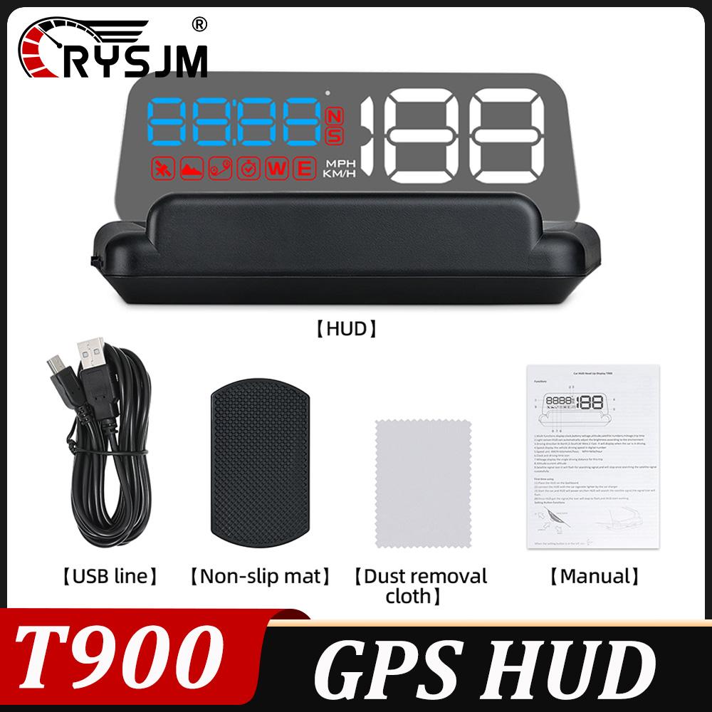 

T900 GPS C500 OBD Head Up Display Car HUD Voltage Speed Compass Clock Projection Display Car Electronic Accessories OBD2 Gauge GPS T900