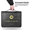 Coin Collection Book Holder for Collectors, 260 Pockets Coins Collecting Album with Zipper and Handle. Coin Display Storage  bag