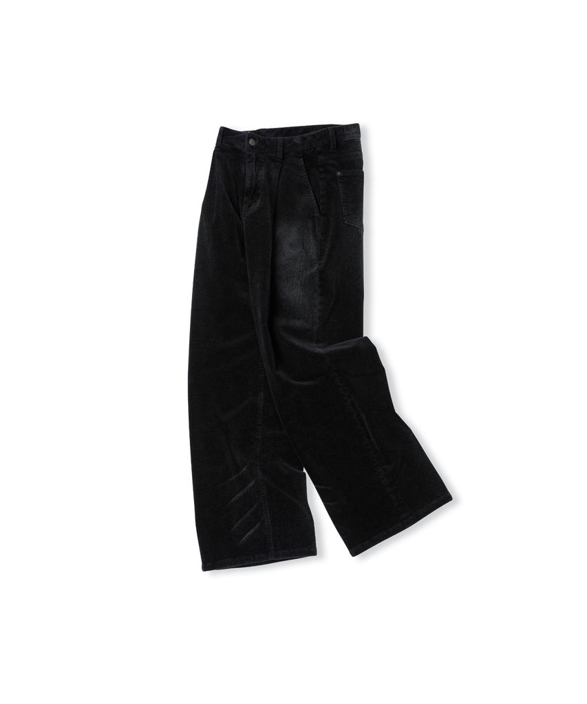 Ledeoli Washed Corduroy Pants [Black]