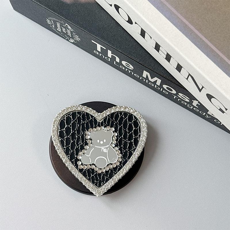 Korean-Style Heart-Shaped Magnetic Phone Holder Stand for Women