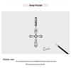 S925 Silver Vine Cross Pendant - European & American Style, Retro Pattern DIY Jewelry Accessory (BSC313)