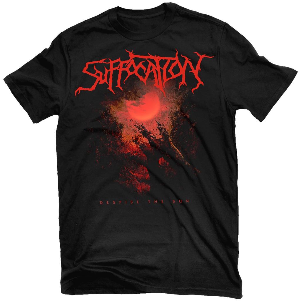 HuUnisex Waste Suffocation Rock Band Graphic Tee Cotton Round Neck Casual Unisex Tshirt Summer Top