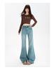 Jeans Donna a Vita Alta Retro Svasati - Snellenti, Gamba Dritta, Vestibilità Larga, Stile Casual per il 2026
