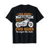 Funny Motorbike T Shirt With Gerunisex Text Quot Zwei RDer Bewegen Die Seele Biker Vintage Designer Clothes Fashion Casual