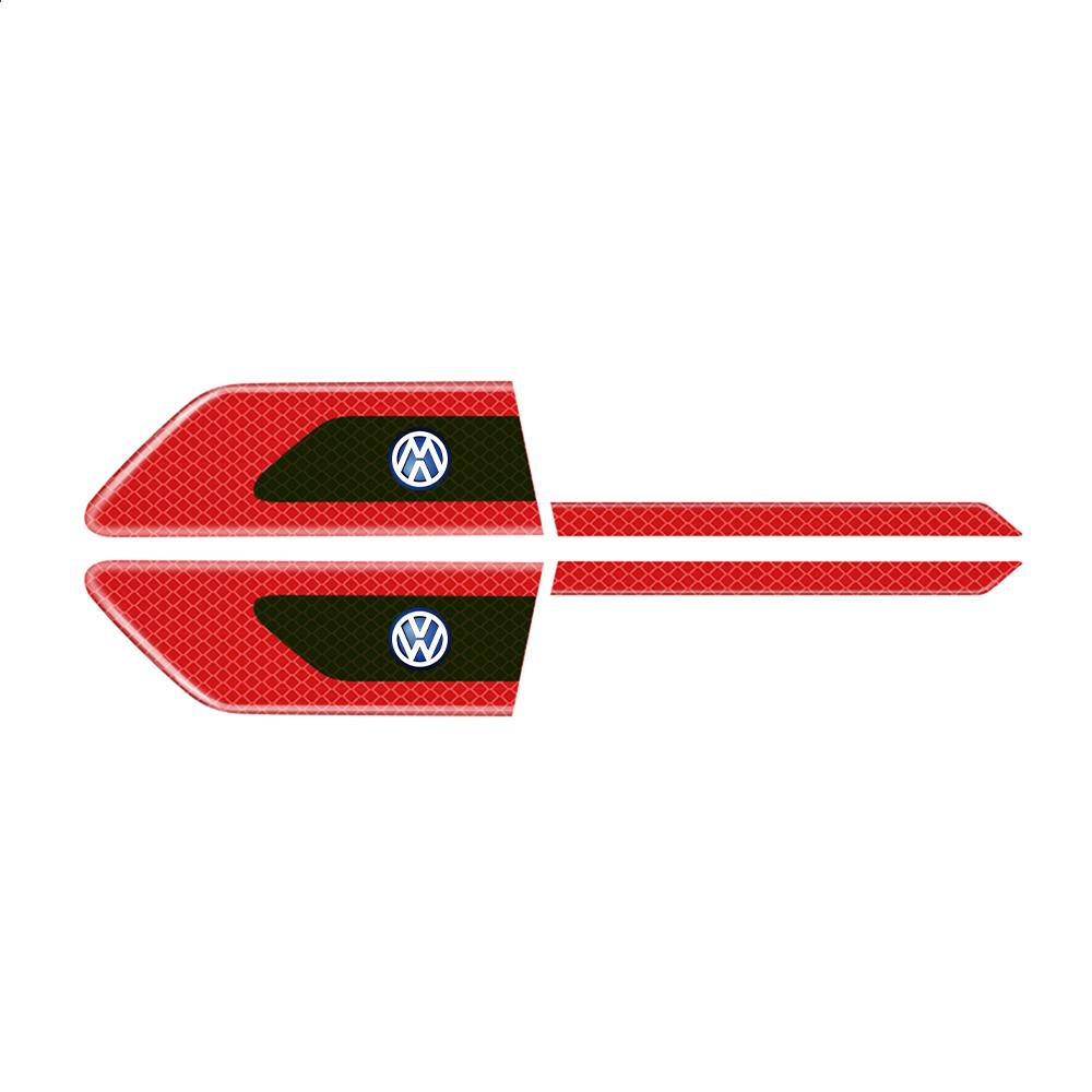 For VW Rline Golf polo Jetta Bora CC MK4 2PCS Car Reflective Auto Truck Safety Warning Tape Bumper Secure Reflector Car Sticker zq9