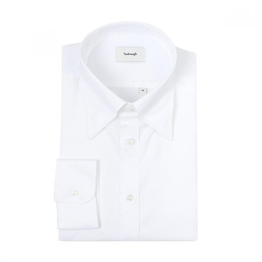Vanbrough Solid Italian Regular Collar White Slim Shirt Bzrsl1 105wh
