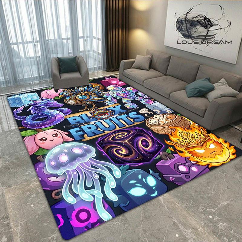 Spiel B-blox Früchte bedruckter Teppich Rutschfester Teppich Außen Teppiche Läufer Wohnzimmer Schlafzimmer Dekor Teppich für Schlafzimmer Geburtstagsgeschenk