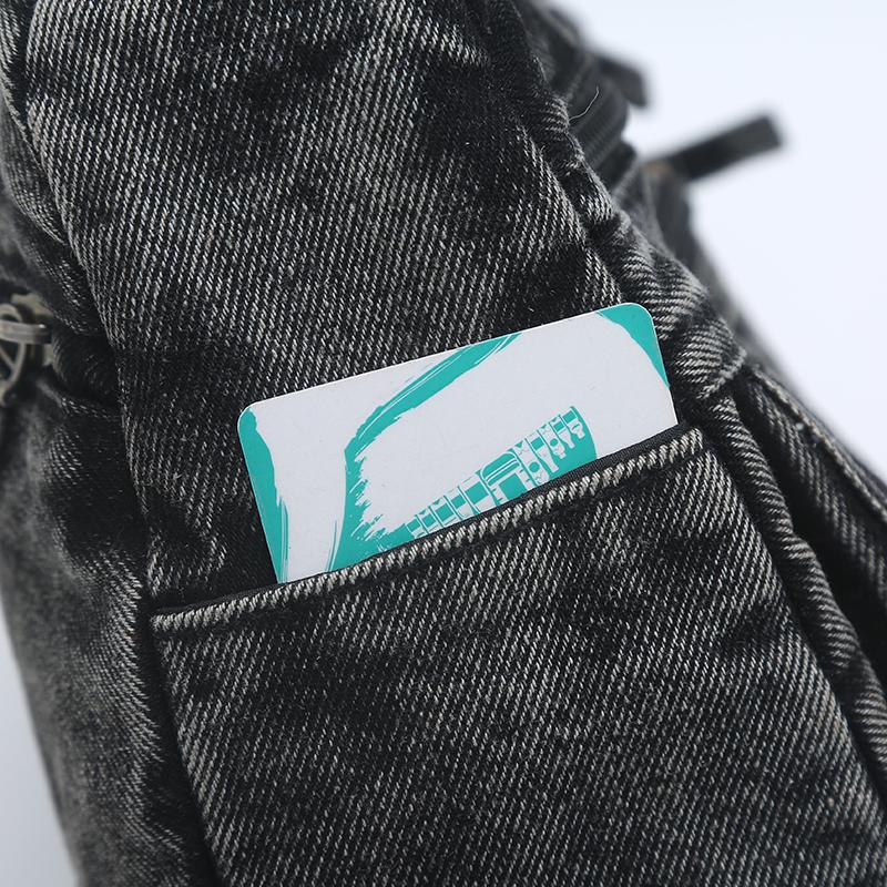 Middle-Aged Mother's Bag Denim Bag Women's Multi-Compartment Shoulder Bag