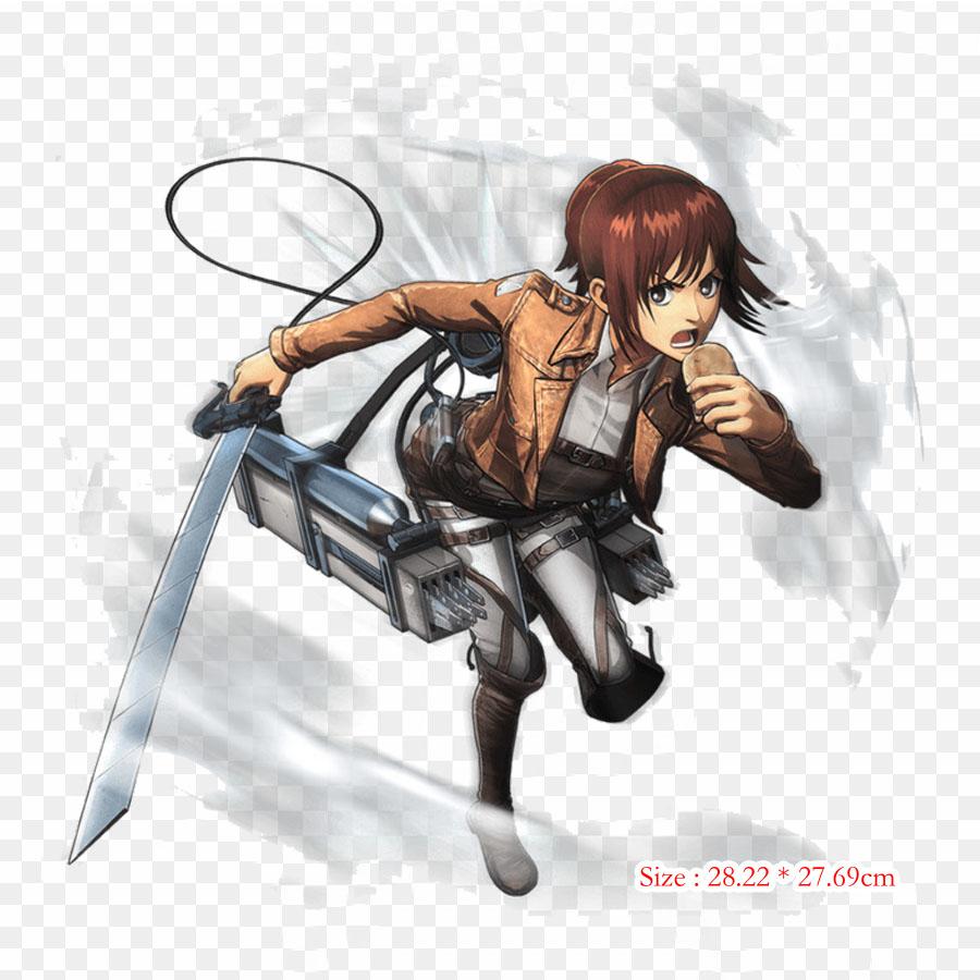 Útok na titan Ackerman klipartové záplaty na oblečení velké anime záplaty přenos tepla vinylová nálepka žehlička na obtisky na oblečení