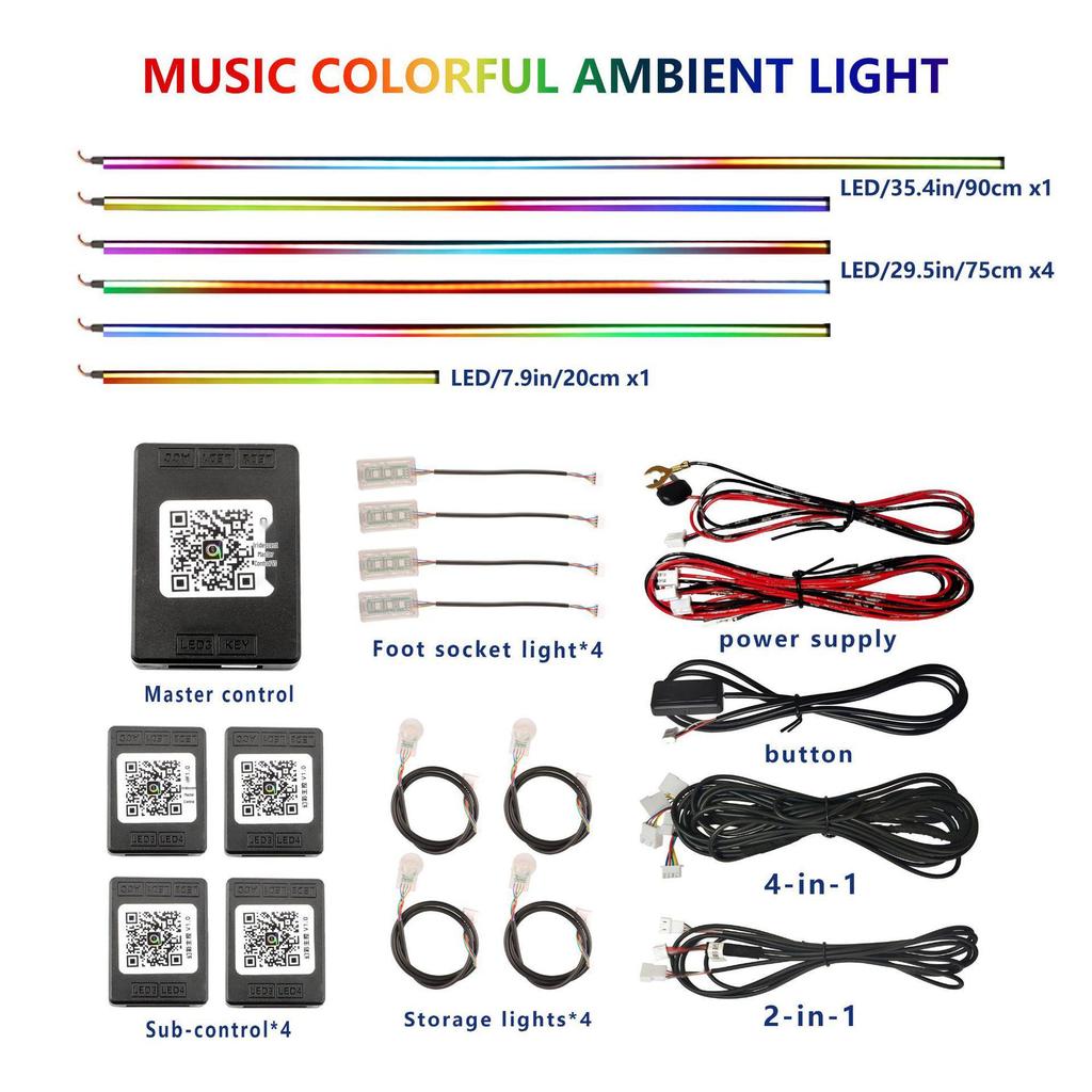 LED Interior Ambient Lights for 2017-2018 Jeep Renegade