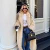 European and American temperament imitation fur fashion warm long top temperament comfortable new coat women