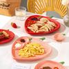 Nordic Creative Ceramic Tableware: Strawberry Design - Dinner, Soup, Steak, Dessert Plates & Two-Tier Serving Platter.