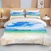 Ocean Povlečení Sada Pobřeží Pláž Povlečení Sada Modrá Hvězdice Sada do Postele Děti Teen Skořápka Domácí Textil Letní Přehoz Prošívaná Přikrývka