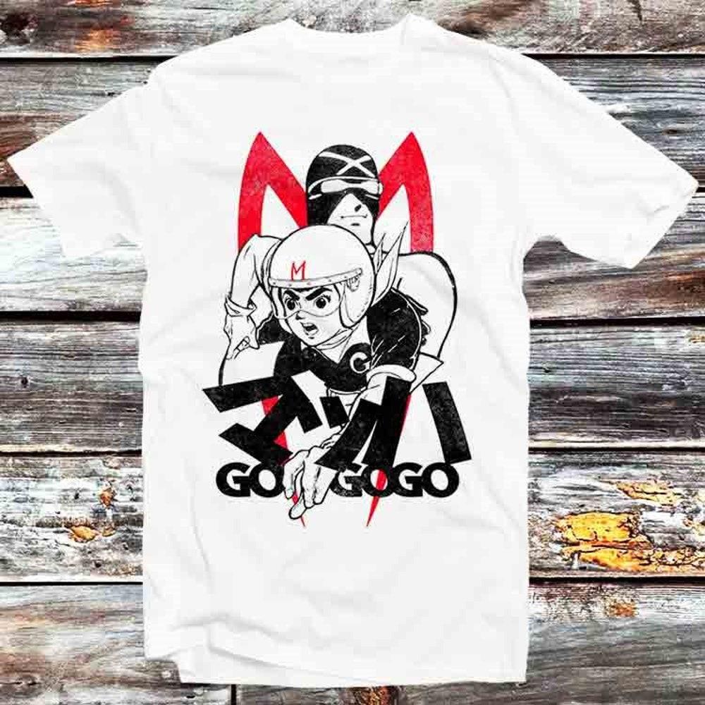 

Футболка 230GSM 100% хлопок Go Speed Racer Go Limited Edition футболка винтажная ретро крутой подарок мужская женская унисекс мультфильм аниме топ футболка B611 XS белый