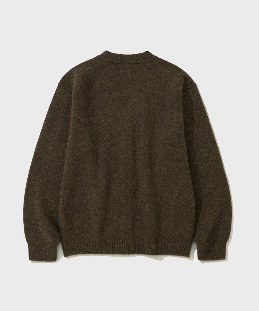 Shirter Shaggy Dog Reverse Seam Cardigan (Brown)