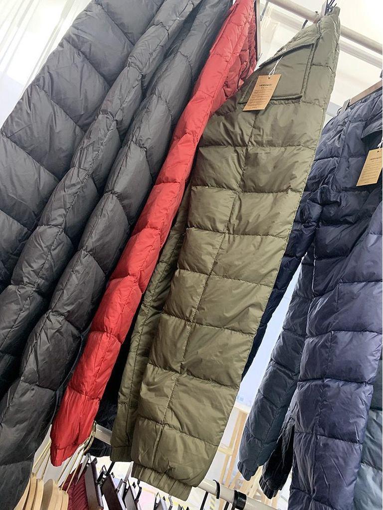 Women's High-Waist Fleece-Lined Warm Down Pants - Lightweight, Straight Leg, Perfect for Middle-Aged & Elderly Moms, Small Size (New).