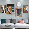 Severský Abstraktní Figura Geometrický Morandi Nástěnné Umění Plátno Obrazy Plakátové Tisky Estetický Moderní Obývací Pokoj Ložnice Domácí Dekorace