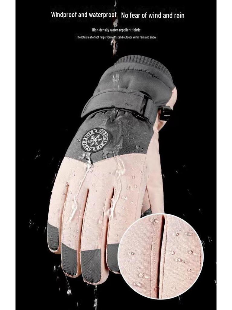 USB Heated Touch Screen Ski Gloves for Winter Outdoor Cycling