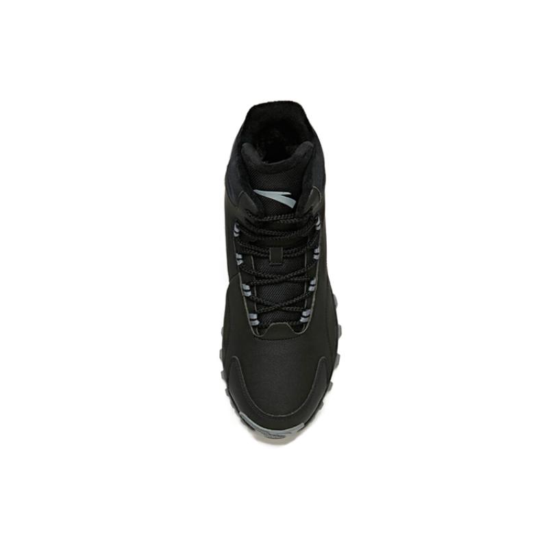 Anta Anti-Slip And Wear-Resistant Height Increasing Warm High-Top Sports Casual Shoes Black Sneakers 11948960-1