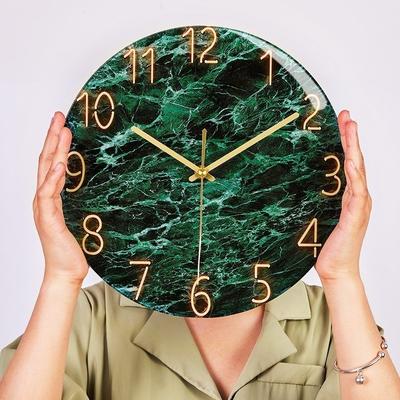 12inch Fashion Glass Quartz Clock Home Living Quiet Silent Simple Clock