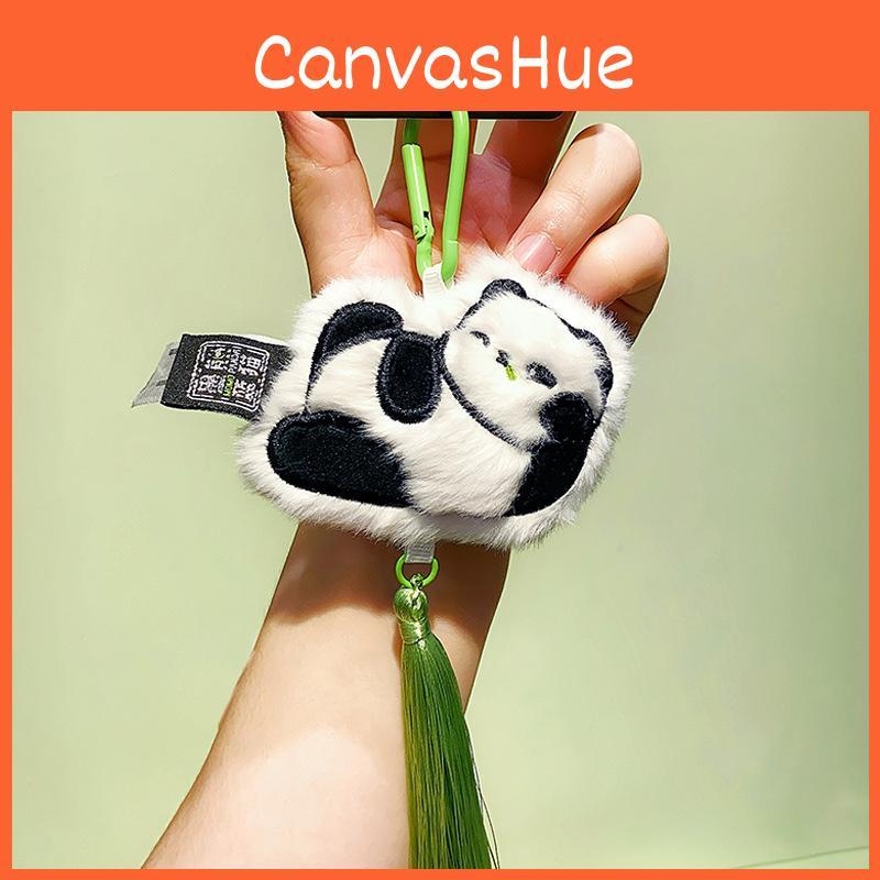 Aromatherapy Panda Cartoon Pendant With Plush Texture For Car And Bag Decoration